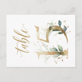 Groene en goudbladeren, tabel 15, tabelnummer briefkaart