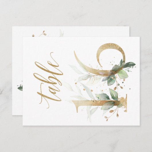 Groene en goudbladeren, tabel 16, tabelnummer briefkaart (Voorkant / Achterkant)