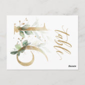 Groene en goudbladeren, tabel 16, tabelnummer briefkaart (Achterkant)