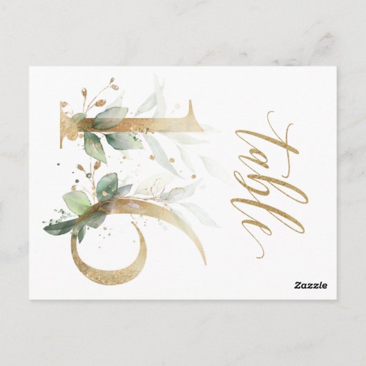 Groene en goudbladeren, tabel 16, tabelnummer briefkaart (Achterkant)