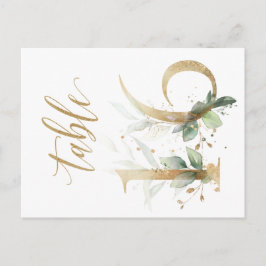 Groene en goudbladeren, tabel 16, tabelnummer briefkaart