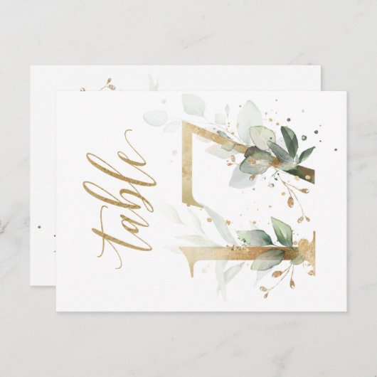 Groene en goudbladeren, tabel 17, tabelnummer briefkaart (Voorkant / Achterkant)