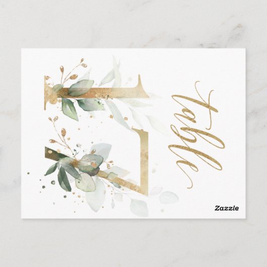 Groene en goudbladeren, tabel 17, tabelnummer briefkaart (Achterkant)