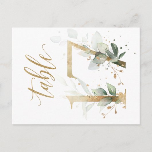 Groene en goudbladeren, tabel 17, tabelnummer briefkaart (Voorkant)