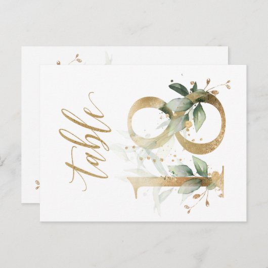 Groene en goudbladeren, tabel 18, tabelnummer briefkaart (Voorkant / Achterkant)