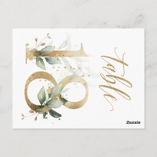 Groene en goudbladeren, tabel 18, tabelnummer briefkaart (Achterkant)