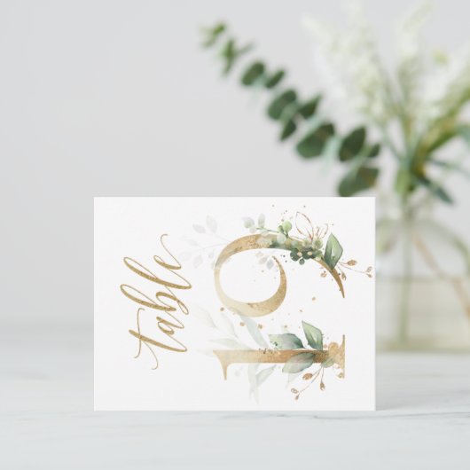 Groene en goudbladeren, tabel 19, tabelnummer briefkaart (Staand voorkant)