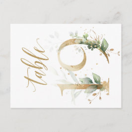 Groene en goudbladeren, tabel 19, tabelnummer briefkaart