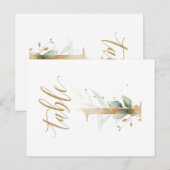 Groene en goudbladeren, tabel 1, tabelnummer briefkaart (Voorkant / Achterkant)