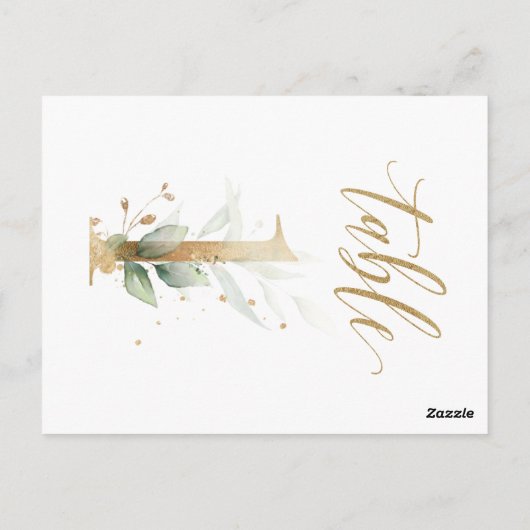 Groene en goudbladeren, tabel 1, tabelnummer briefkaart (Achterkant)