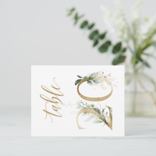 Groene en goudbladeren, tabel 20, tabelnummer briefkaart (Staand voorkant)