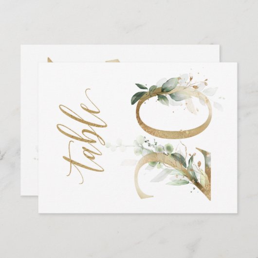 Groene en goudbladeren, tabel 20, tabelnummer briefkaart (Voorkant / Achterkant)