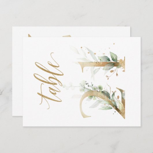 Groene en goudbladeren, tabel 21, tabelnummer briefkaart (Voorkant / Achterkant)