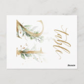 Groene en goudbladeren, tabel 21, tabelnummer briefkaart (Achterkant)