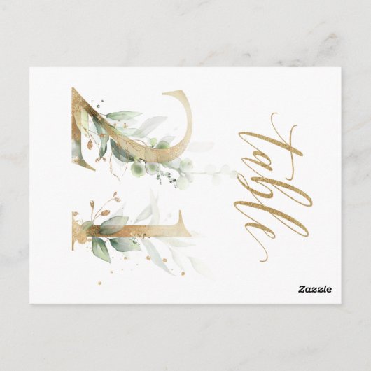 Groene en goudbladeren, tabel 21, tabelnummer briefkaart (Achterkant)