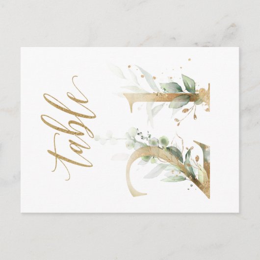 Groene en goudbladeren, tabel 21, tabelnummer briefkaart (Voorkant)