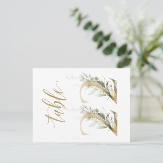 Groene en goudbladeren, tabel 22, tabelnummer briefkaart (Staand voorkant)