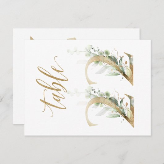 Groene en goudbladeren, tabel 22, tabelnummer briefkaart (Voorkant / Achterkant)