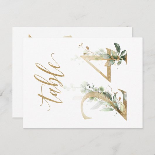 Groene en goudbladeren, tabel 24, tabelnummer briefkaart (Voorkant / Achterkant)