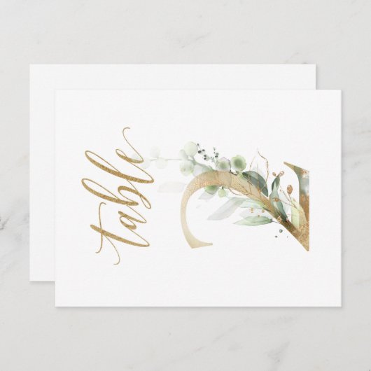 Groene en goudbladeren, tabel 2, tabelnummer briefkaart (Voorkant / Achterkant)