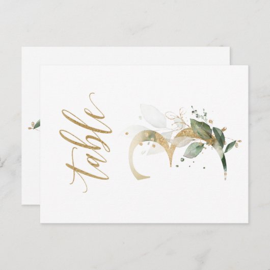 Groene en goudbladeren, tabel 3, tabelnummer briefkaart (Voorkant / Achterkant)