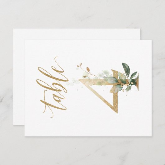 Groene en goudbladeren, tabel 4, tabelnummer briefkaart (Voorkant / Achterkant)