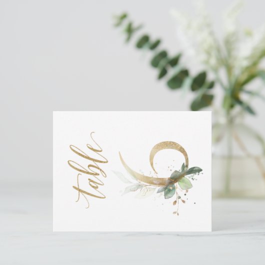 Groene en goudbladeren, tabel 6, tabelnummer briefkaart (Staand voorkant)