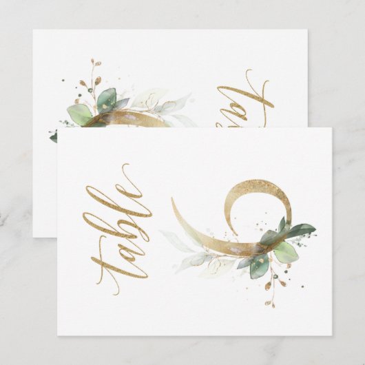 Groene en goudbladeren, tabel 6, tabelnummer briefkaart (Voorkant / Achterkant)