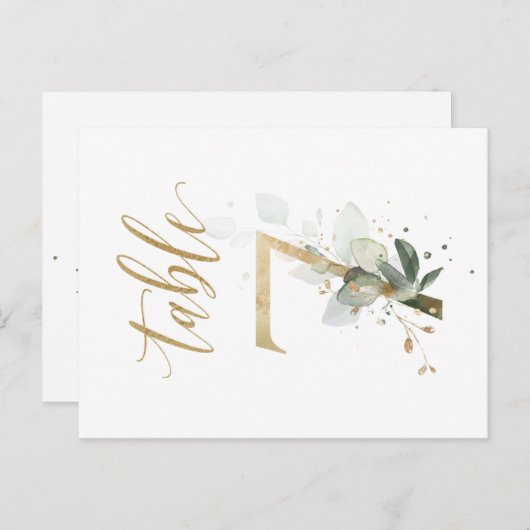 Groene en goudbladeren, tabel 7, tabelnummer briefkaart (Voorkant / Achterkant)