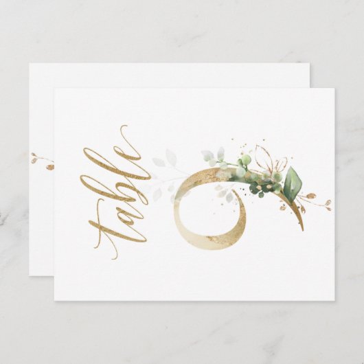 Groene en goudbladeren, tabel 9, tabelnummer briefkaart (Voorkant / Achterkant)