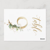 Groene en goudbladeren, tabel 9, tabelnummer briefkaart (Achterkant)