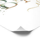 Groene en goudbladervis WelkomstBaby shower Foto Afdruk (Hoek)