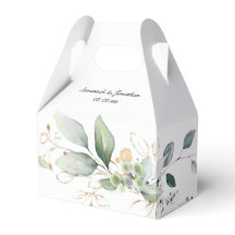 Groene en goudbotanische bruiloft