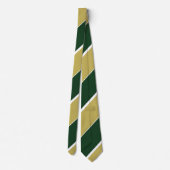Groene en goudbrede Regimental Stripe Stropdas (Achterkant)