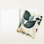 Groene en gouden Abstracte bladeren Planner (Display)