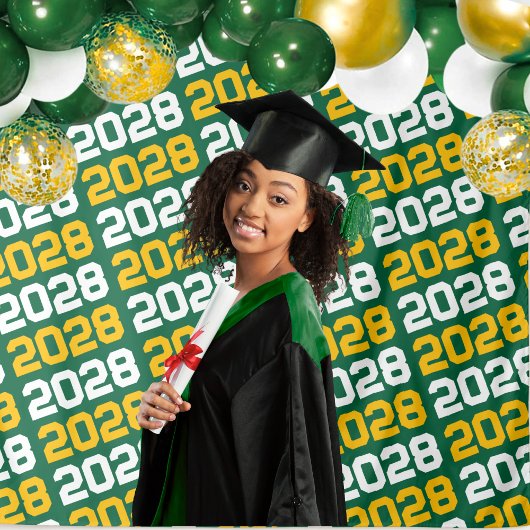 Groene en gouden Afstuderen achtergrond Wandkleed