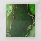 Groene en Gouden Agaat Marmer Verjaardag Plaatskaartje (Binnenkant ongevouwen)