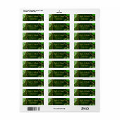 Groene en Gouden Agaat Marmeren Bruiloft Etiket (Full Sheet)