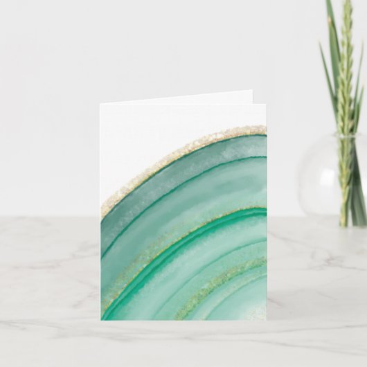 Groene En Gouden Agaat Notitiekaarten (Voorkant)