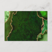 Groene en Gouden Agat Huwelijksaccommodaties Informatiekaartje (Achterkant)