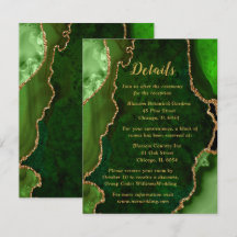 Groene en Gouden Agaten Trouwdetails