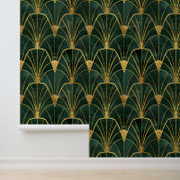 Groene en gouden Art Deco geometrie