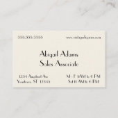 Groene en gouden Art Deco linten en bladeren Visitekaartje (Achterkant)