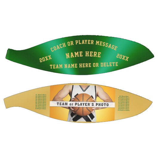 Groene en gouden Basketball Ball voor coach Senior Basketbal (Panelen)