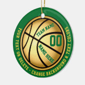 Groene en gouden Basketball Ornament (Links)