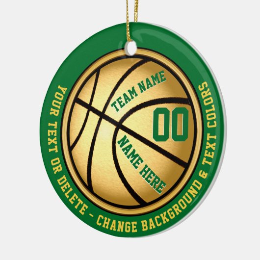 Groene en gouden Basketball Ornament (Links)