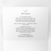 Groene en gouden berg alles-in-één drievoudig drieluik uitnodiging (Binnenzijde eerst)