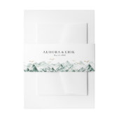 Groene en Gouden Berg Bruiloft Uitnodigingen Wikkel (Voorkant Voorbeeld)