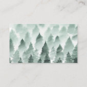 Groene en gouden Berg Bruiloft Website Enclosure Informatiekaartje (Achterkant)