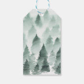 Groene en Gouden Berg Bruiloft Welkomstgeschenk La Cadeaulabel (Achterkant)